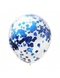 Set 5 Baloane Confetti Albastre 30 cm