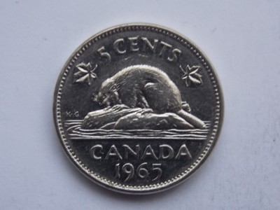 5 CENTS 1965 CANADA foto