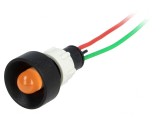 Lampa de Control LED Portocalie 24V 13mm