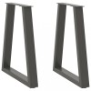 VidaXL Picioare de masă &icirc;n formă de V, 2 buc., antracit, 60x(72-73,3) cm, oțel