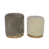 Cumpara ieftin Set tabureti 2 buc Poofy Pako World Gri 40x40x44 cm