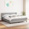 vidaXL Pat continental, gri deschis, 180x200 cm, material textil 3129889