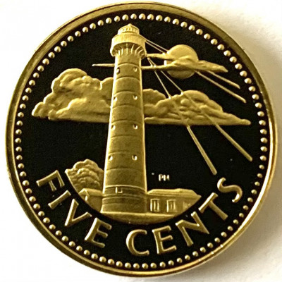 BARBADOS 5 CENTS 1977 PROOF foto