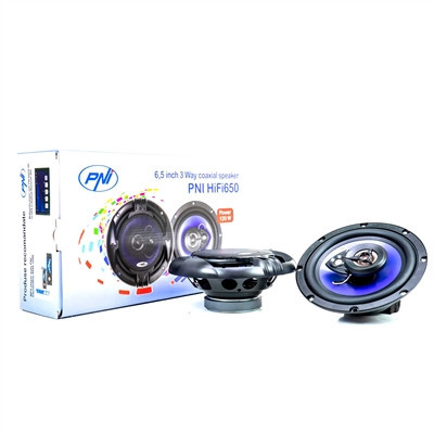 DIFUZOARE AUTO COAXIALE PNI HIFI650, 120W, 16.5 CM, 3 CAI, GRILA INCLUSA, SET 2 BUC 10038 foto