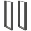 VidaXL Picioare de masă de bar &icirc;n formă de U, 2 buc., antracit, 60x(100-101) cm, oțel