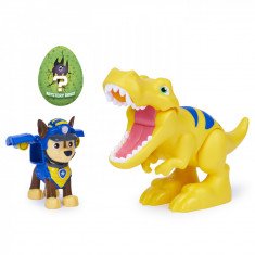 PATRULA CATELUSILOR SET FIGURINA CATELUS CHASE SI DINOZAURUL T-REX foto