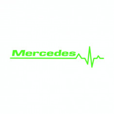 Sticker auto &amp;#039;&amp;#039;Mercedes life&amp;#039;&amp;#039;, 20x7 cm, Verde foto