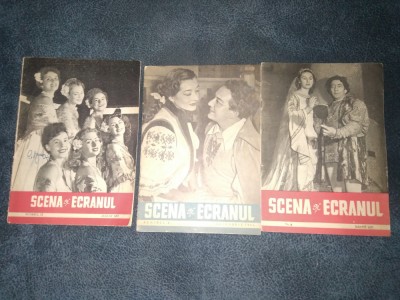 LOT 7 REVISTE SCENA SI ECRANUL 1956 1957 foto