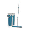 Set mop/laveta Bewello, 1.5 l, 38 x 12 x 1 cm, metal/plastic, laveta microfibra, galeata inclusa, Albastru