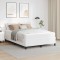 Cadru de pat cu saltea Alb 140 x 190 cm Piele artificială
