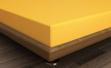 Cumpara ieftin Cearceaf de pat cu elastic, 180x200 cm, 100% bumbac ranforce, Patik, Mustard, galben mustar