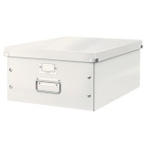 Cutie depozitare cu capac carton laminat pliabila cu capac 360 x 200 x 480 mm Leitz WOW Click&amp;Store alb