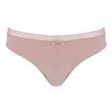 Chiloti Microfiber Roz Nude cu Dantelă și Fundită pentru Femei, CMCLASS