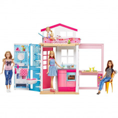 Set de joaca Barbie, Papusa si Casa de joaca cu 2 etaje foto