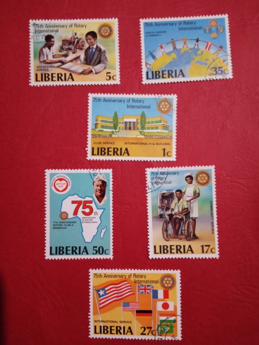 LIBERIA, ANIVERSARE - SERIE COMPLETĂ ȘTAMPILATĂ