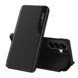 Husa Samsung Galaxy A57 5G Eco Leather View flip tip carte, negru
