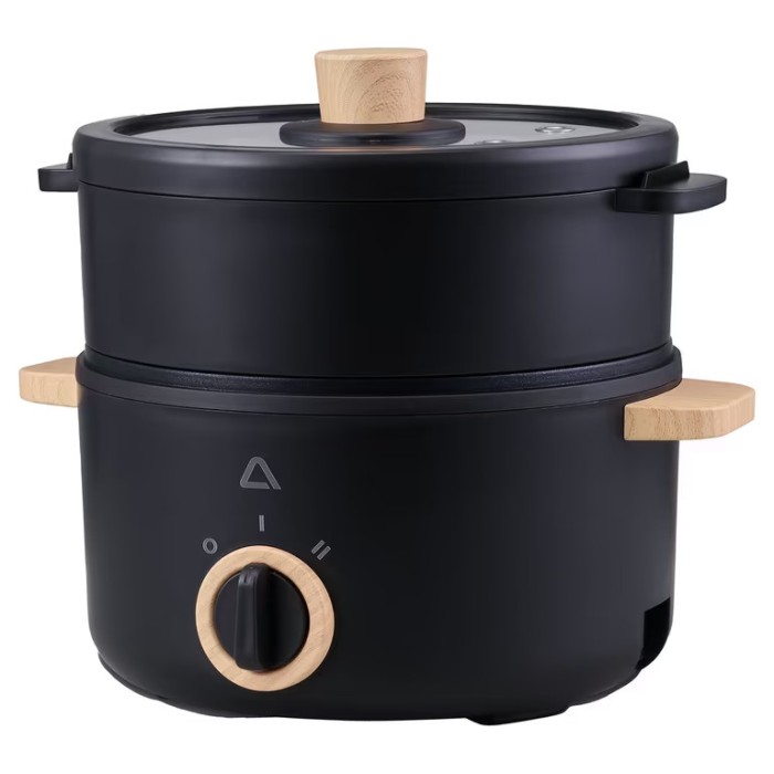 Oala electrica pentru gatit cu abur Ambiano, 1.3 l, negru