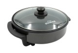 Cumpara ieftin Tigaie electrica pentru gustari si pizza SCHAFER 20372, 1500 W, diametru 42 cm, capac din sticla