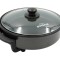 Tigaie electrica pentru gustari si pizza SCHAFER 20372, 1500 W, diametru 42 cm, capac din sticla