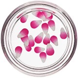 Lacrimi fimo tăiate pentru decorarea unghiilor - alb-roz, INGINAILS