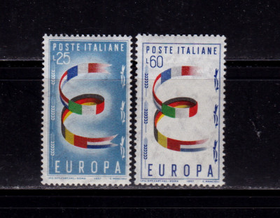 Italia 1957 &amp;quot;Europa CEPT&amp;quot; ,serie Michel 992/993 ( 9 &amp;euro; ) , MNH foto