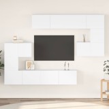 VidaXL Set dulapuri TV, 8 piese, alb, lemn prelucrat 3078723