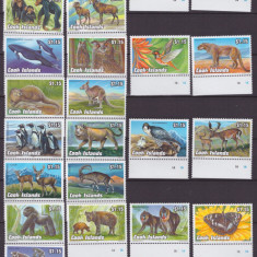 35-COOK ISLANDS-1992-Animale-4 serii complete 23 timbre nestampilate MNH