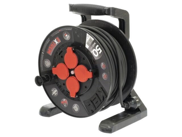 Prelungitor alimentare KEL 3x1,5mm2 4 prize 50m 16A negru