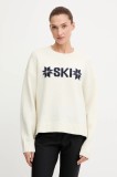 Helly Hansen pulover din amestec de l&acirc;nă BLISS culoarea bej, călduros, 54604