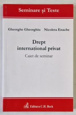 DREPT INTERNATIONAL PRIVAT , CAIET DE SEMINAR de GHEORGHE GHEORGHIU si NICOLETA ENACHE , PREZINTA SUBLINIERI , 2009 foto