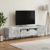Cumpara ieftin Cabinet TV cu LED BREDA 3 buc. Gri Beton Lemn prelucrat