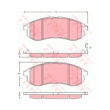 Set placute frana Trw GDB3380, parte montare : Punte fata