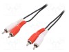 Cablu RCA mufe x2, 2,5m negru - LOGILINK