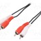 Cablu RCA mufe x2, 2,5m negru - LOGILINK