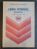 LIMBA ROMANA GRAMATICA CLASA A VII A, IMPECABILA. ION POPESCU, 1989, 176 pag, Clasa 7