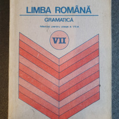 LIMBA ROMANA GRAMATICA CLASA A VII A, IMPECABILA. ION POPESCU, 1989, 176 pag
