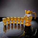 Set auriu carafă cu pahare
