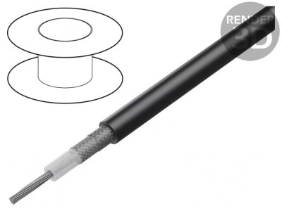 Cablu coaxial RG214 Cu PVC negru 100m 10,8mm foto
