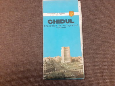 GHIDUL TRASEELOR DE TRANSPORT IN COMUN - I. T. B. - 1982 HARTA foto