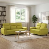 Cumpara ieftin Set de canapea 2 pcs Verde deschis Tesatura