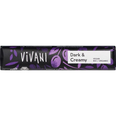 Baton de Ciocolata Neagra Cremoasa Bio 35 grame Vivani foto
