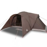Cumpara ieftin Cort de camping cupola pentru 6 persoane, maro, impermeabil
