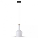 PENDUL TAVAN STICLA E27 MAX 60W - ALB, V-TAC