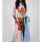 ROCHIE MAXI CU BUZUNARE SI MANECA LUNGA TULIP TALIE UNICA Multicolora