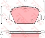 Set placute frana,frana disc ALFA ROMEO 156 (932) (1997 - 2005) TRW GDB1520