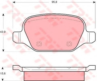 Set placute frana,frana disc ALFA ROMEO 156 (932) (1997 - 2005) TRW GDB1520 foto