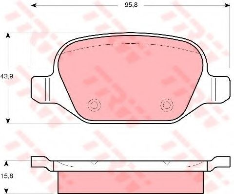Set placute frana,frana disc ALFA ROMEO 156 (932) (1997 - 2005) TRW GDB1520