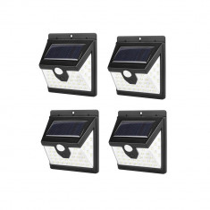 Set format din 4 Lampi solare de perete cu senzor de miscare si lumina cu 40 leduri EMS-0093