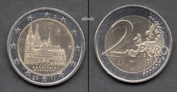GERMANIA 2 euro 2011 A, Nordrhein Westfalen