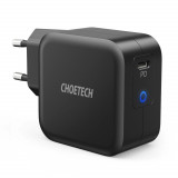 &Icirc;ncărcător rapid GaN USB-C 61W 3APD negru Q6006 Choetech